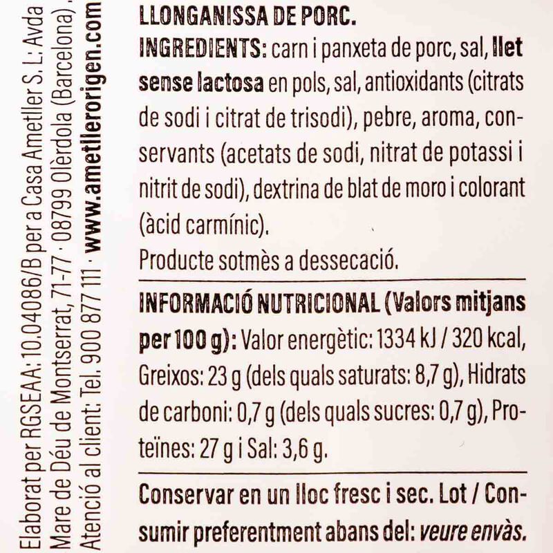 Longaniza Essencials 200g 