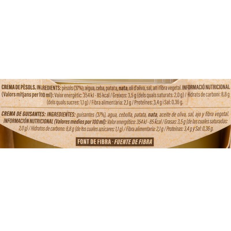 Crema de pèsols Ametller Origen 250g 