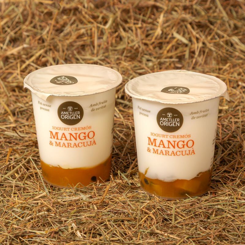 Yogur bicapa de mango-maracuyá Ametller Origen 125g - 2uds.