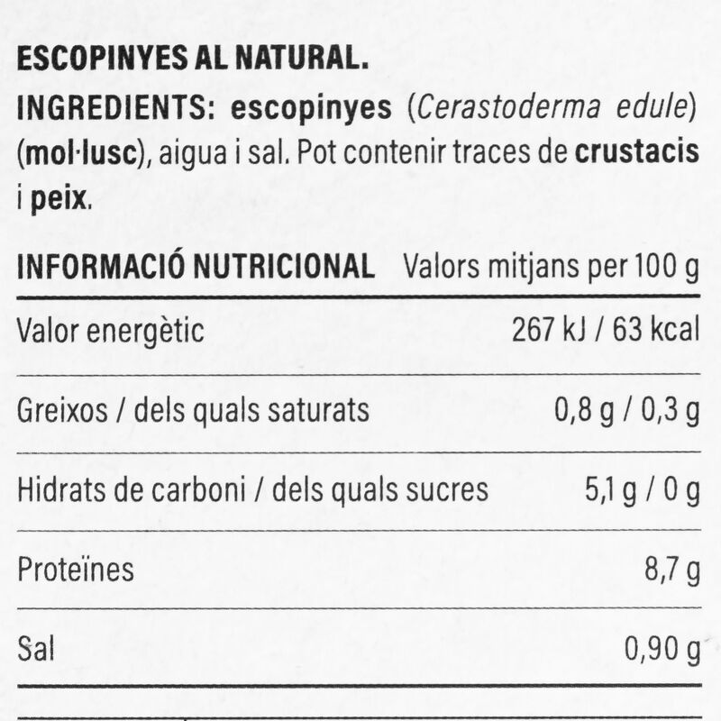 Berberechos al natural 80/100 Ametller Origen 63g 