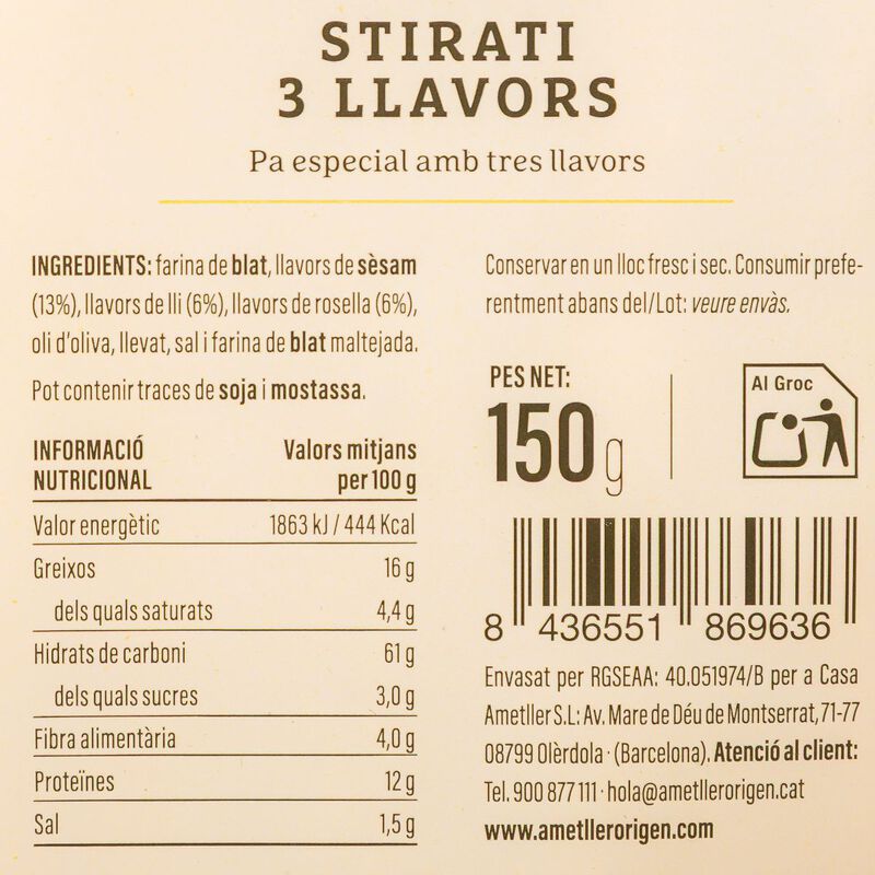 Stiratini 3 llavors E.BLANCA 150g 