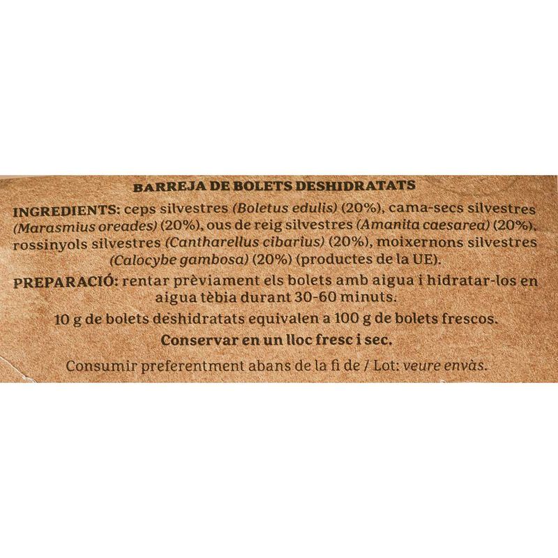 Barreja de bolets premium deshidratat Ametller Origen 40 g 