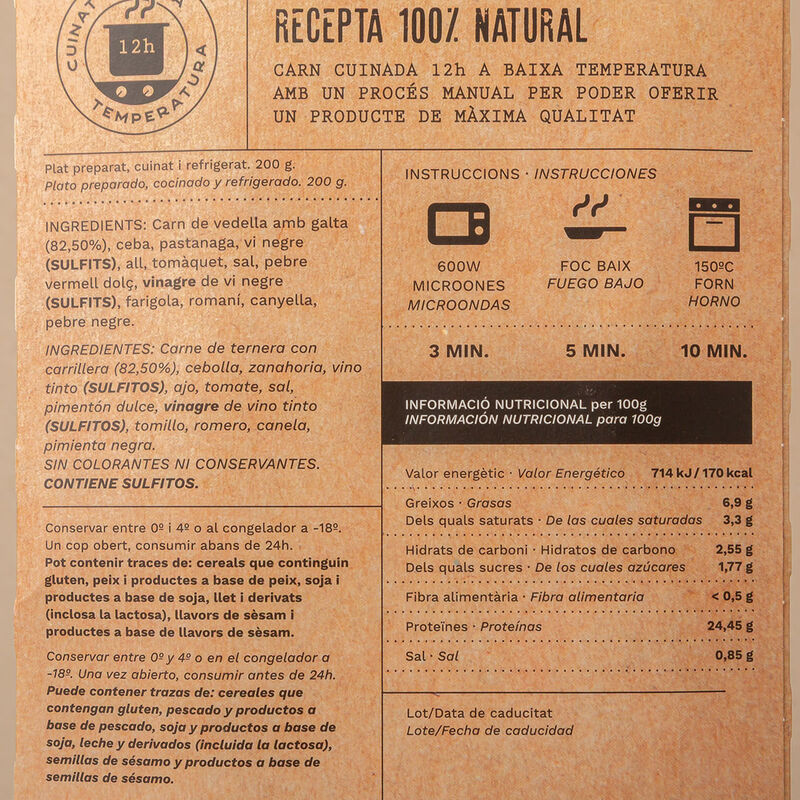 Pulled de vedella Midó 200g 