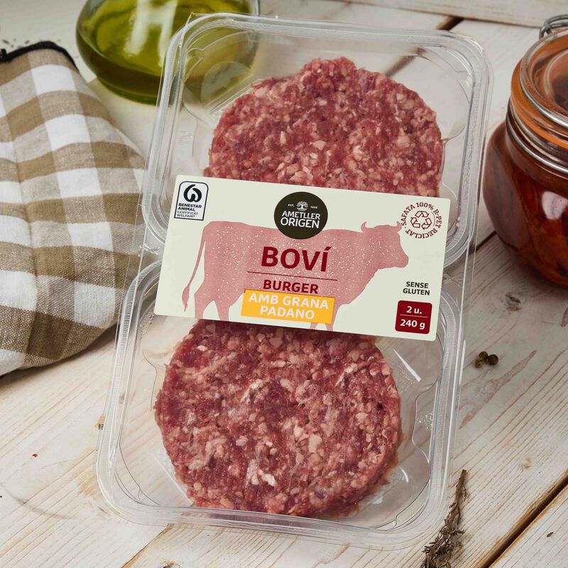 Burger de vacuno con Grana Padano Ametller Origen 120g - 2uds. 