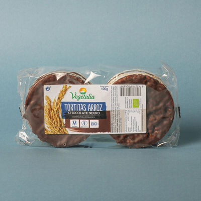 Coquetes d'arròs xocolata negra Vegetalia 100g 