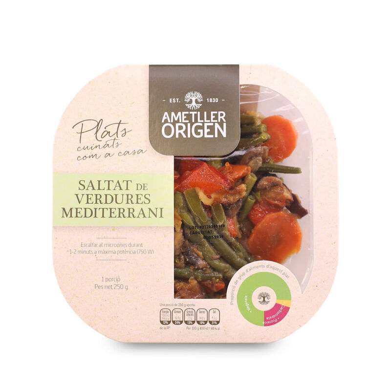 Salteado verduras Mediterraneas Ametller Origen 250g 