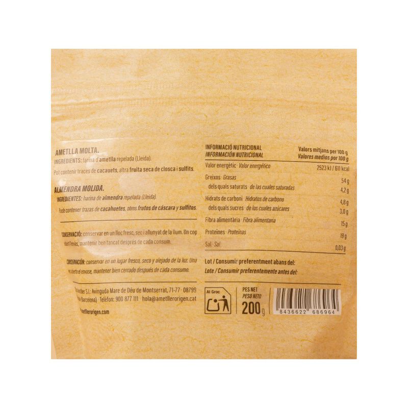 Almendra molida Ametller Origen 200g