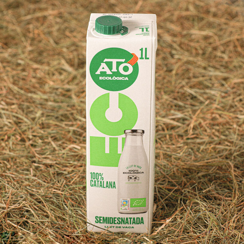 Leche ecológica semidesnatada ATO 1l 