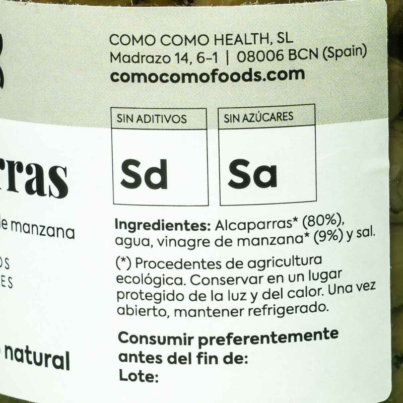 Tàperes ecològiques amb vinagre Como Como Foods 110g 