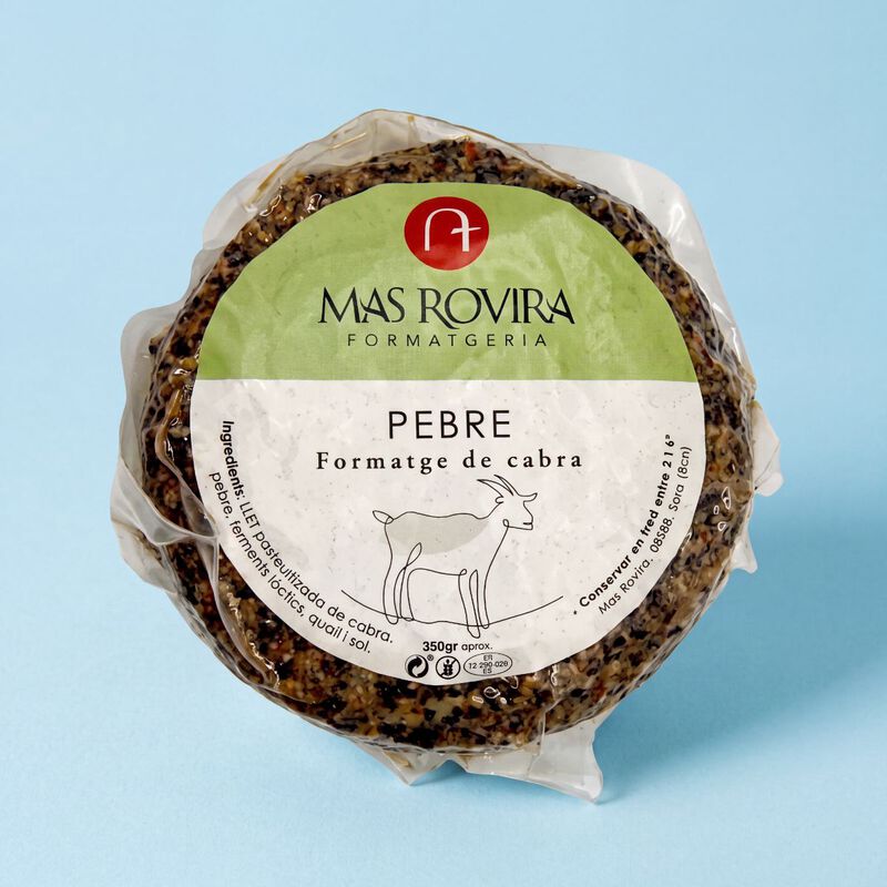 Formatge tendre de cabra coberta de pebre Mas Rovira 350g 