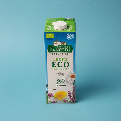 Leche ecológica semidesnatada XANCEDA 1l 