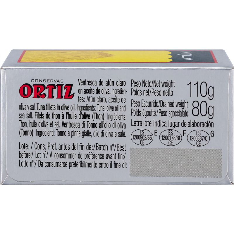 Ventresca de atún Ortiz 110g 