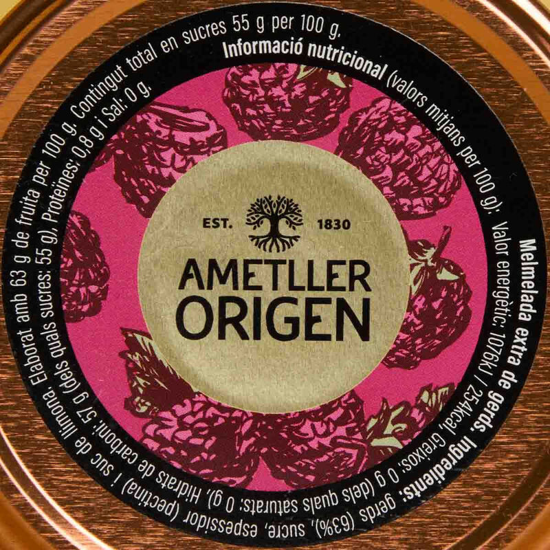 Mermelada de frambuesa Ametller Origen 370g