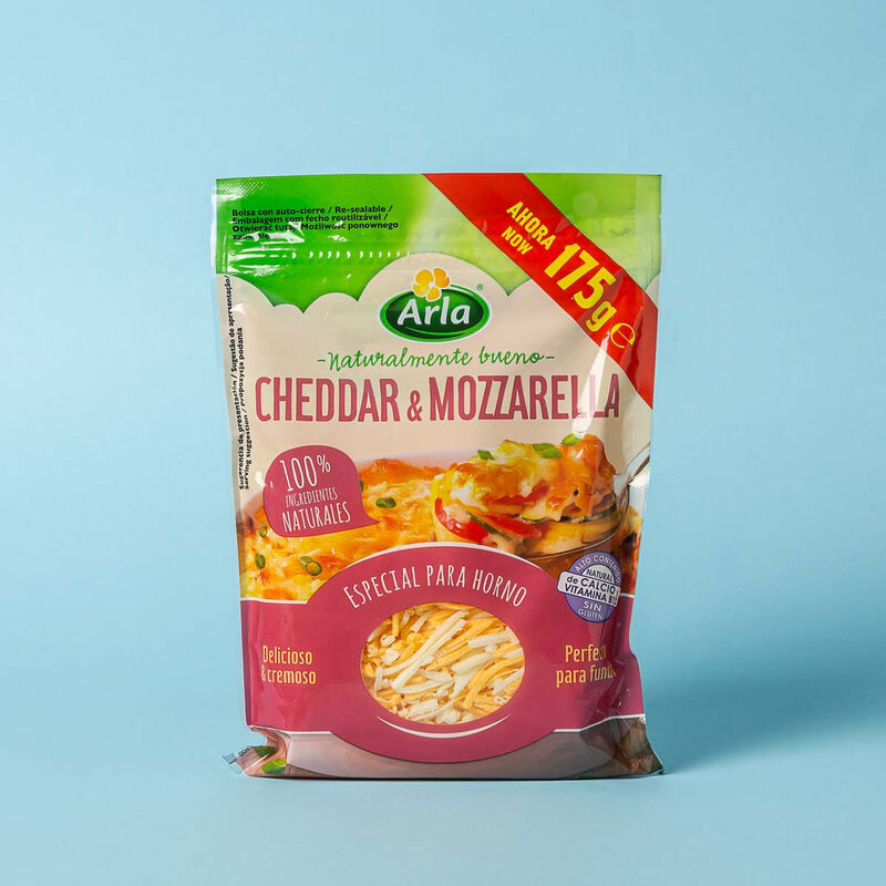 Queso rallado Cheddar & Mozzarella Arla 150 g