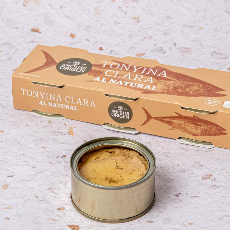 Atún claro al natural Ametller Origen 52g - 3uds.