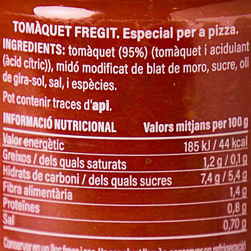 Tomate frito para pizza Ametller Origen 290g 
