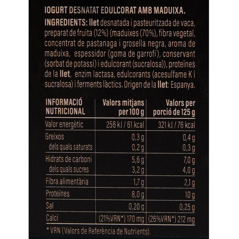 Yogur cremoso 0% fresa PRO+ Ametller Origen 125g - 2uds. 