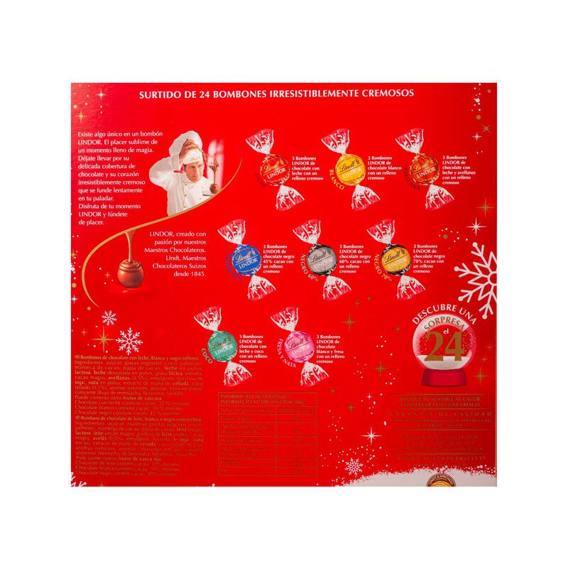 Calendari d'advent bombons Lindor 312g 
