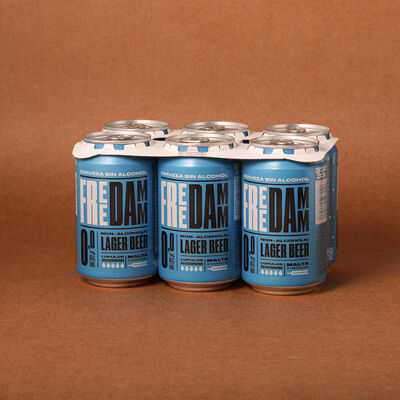 Cerveza en lata Free DAMM 33cl - pack 6uds. 