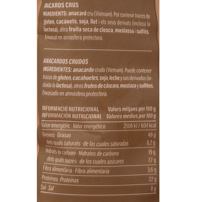 Anacards crus Essencials 200g 