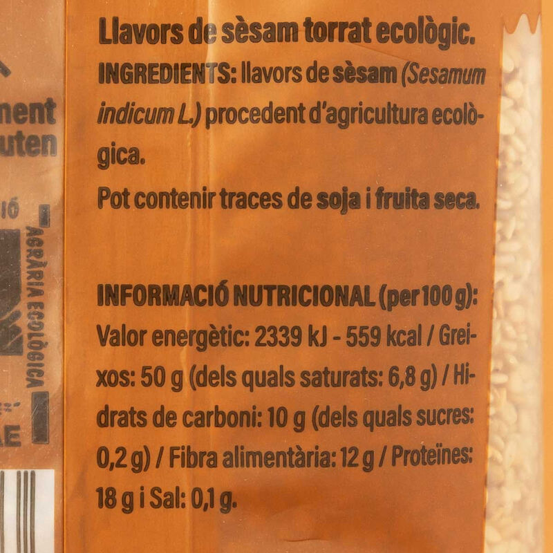 Sésamo tostado ecológico sin gluten Ametller Origen 250 g 