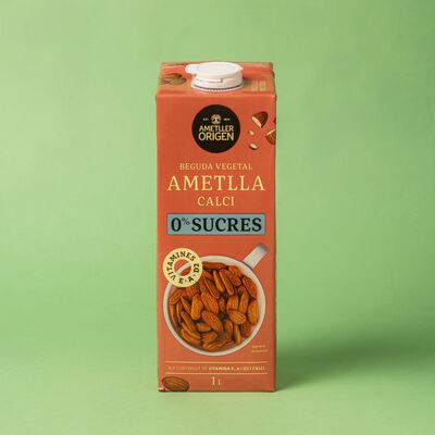 Bebida vegetal de almendra con calcio y sin azúcar Ametller Origen 1l 