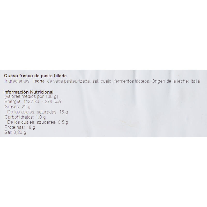 Mozzarella Filone Valcolatte 400g