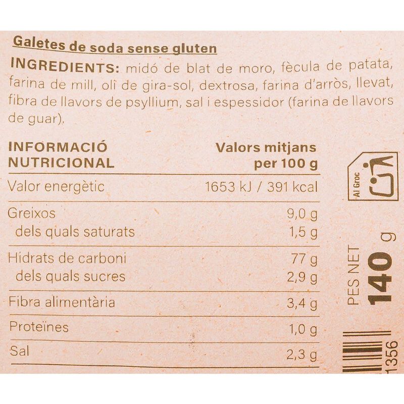Crackers sin gluten Ametller Origen 140g - 4uds.