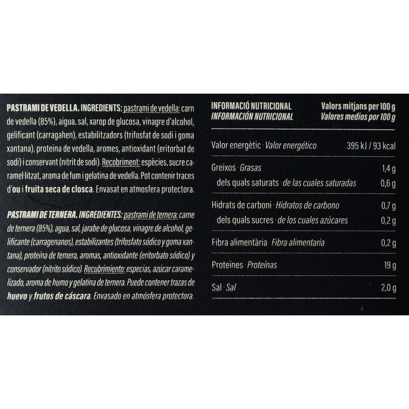 Pastrami de vedella Ametller Origen 80g 