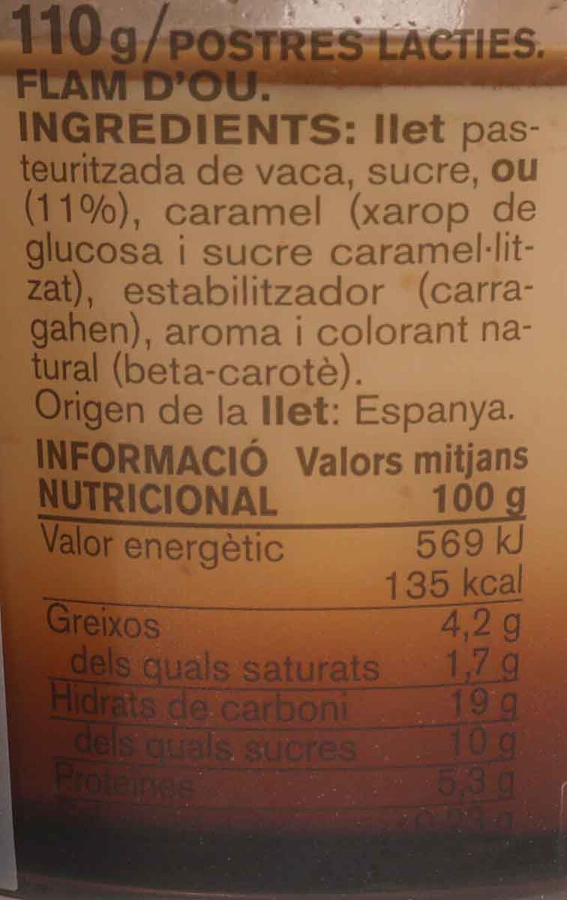 Flan de huevo Ametller Origen 110g - 4uds.