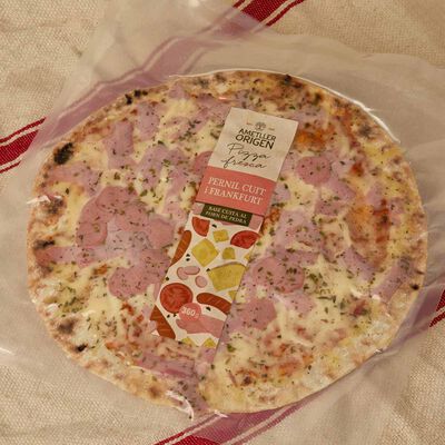 Pizza de jamón dulce y frankfurt Ametller Origen 360g 