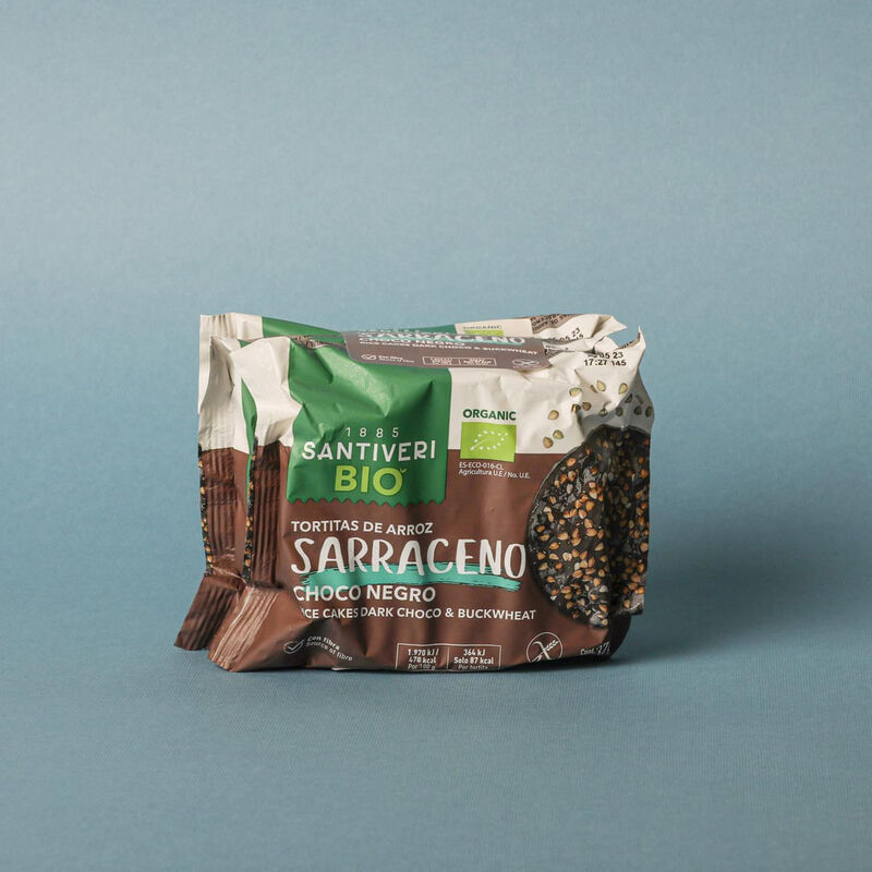 Coquetes d'arròs sarraí amb xocolata Santiveri 112g 
