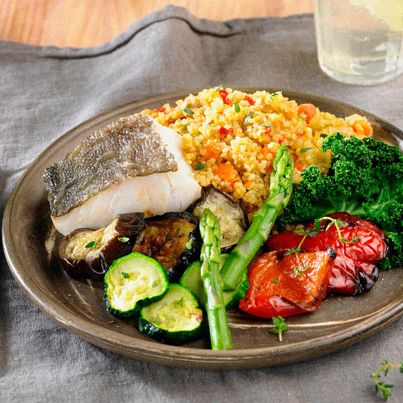Bacalao con quinoa y verdura Ametller Origen 370g 