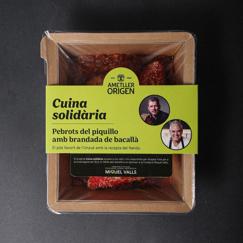 Cocina solidaria. Pimientos del piquillo con brandada de bacalao Ametller Origen 260 g 