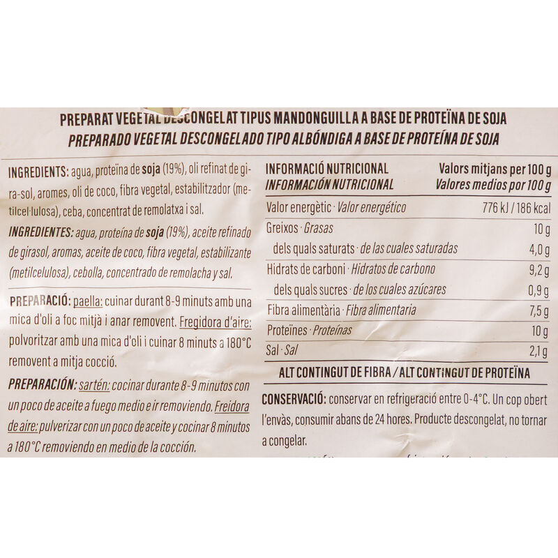 Mandonguilles vegetals amb gust vedella Ametller Origen 240g 