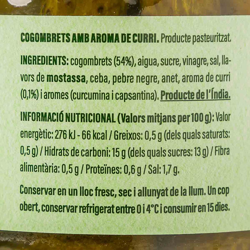 Cogombres al curri Ametller Origen 190g 