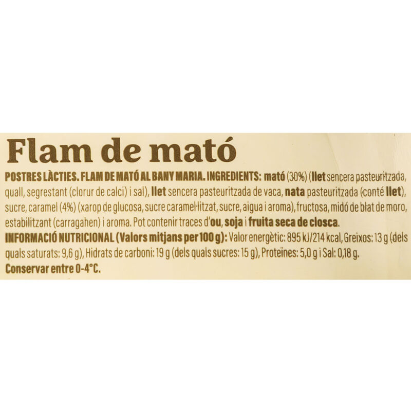Flam de mató Ametller Origen 110g