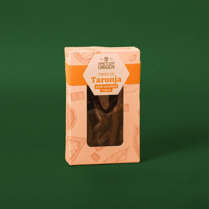 Tires de taronja amb xocolata negra Ametller Origen 150g 