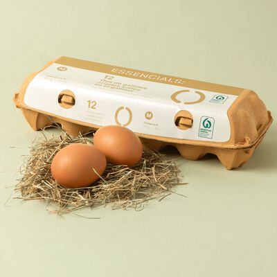 Huevos de gallinas sueltas M Essencials - 12uds. 