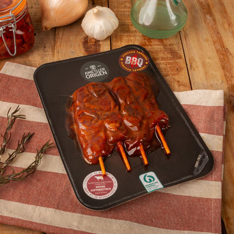 Brocheta de ternera barbacoa Ametller Origen 