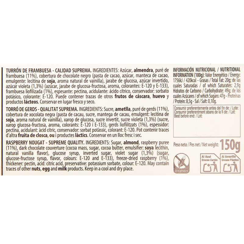 Torró de gerds Albert Adrià by Vicens 150g