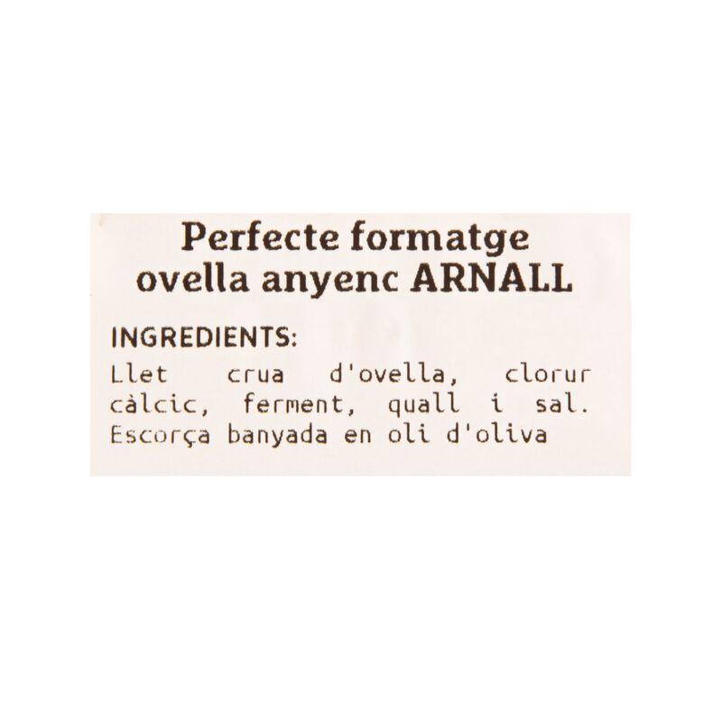 Formatge Perfecte d'ovella anyenc Arnall Ametller Origen by Arnall 