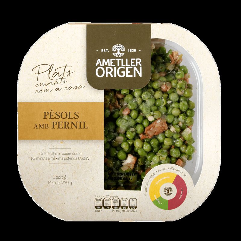 Guisantes con jamón Ametller Origen 250g