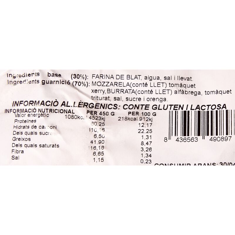 Pizza Burratina La Cosa Nostra 500g 
