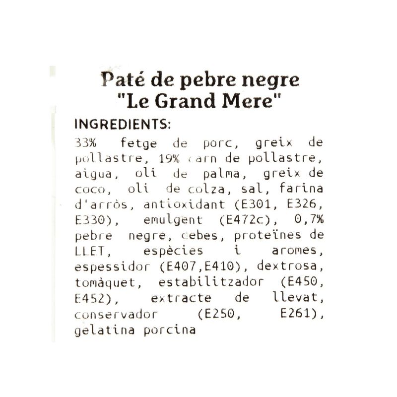 Paté de pimienta negra "Le Grand Mere"
