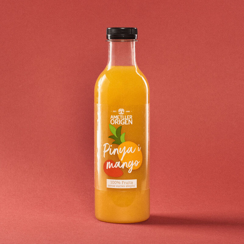 Suc refrigerat de pinya i mango Ametller Origen 750ml 