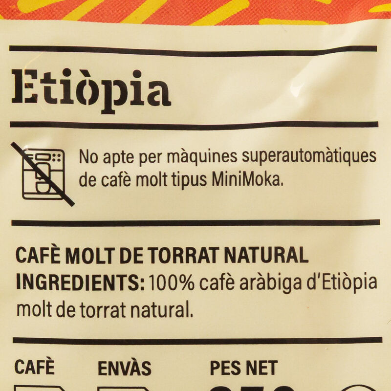 Café molido 100% Etiopia Ametller Origen 250g