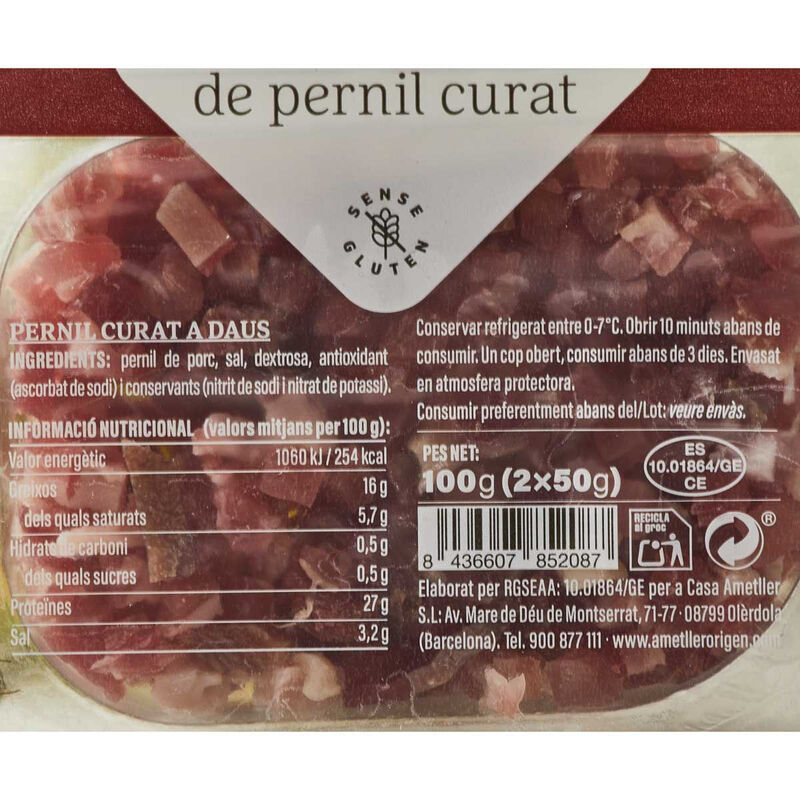 Mini taquitos de jamón curado Ametller Origen 50g - 2uds. 