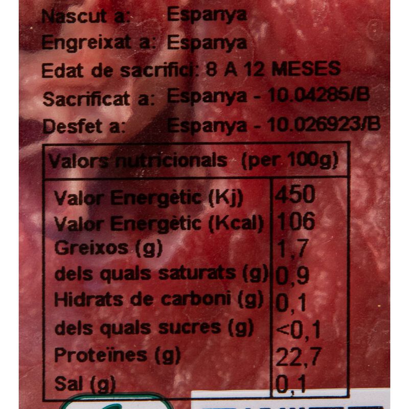 Bistec vedella extra Ametller Origen 