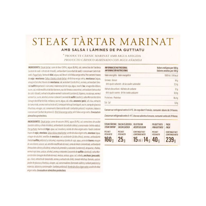 Steak Tàrtar Ametller Origen 160g 